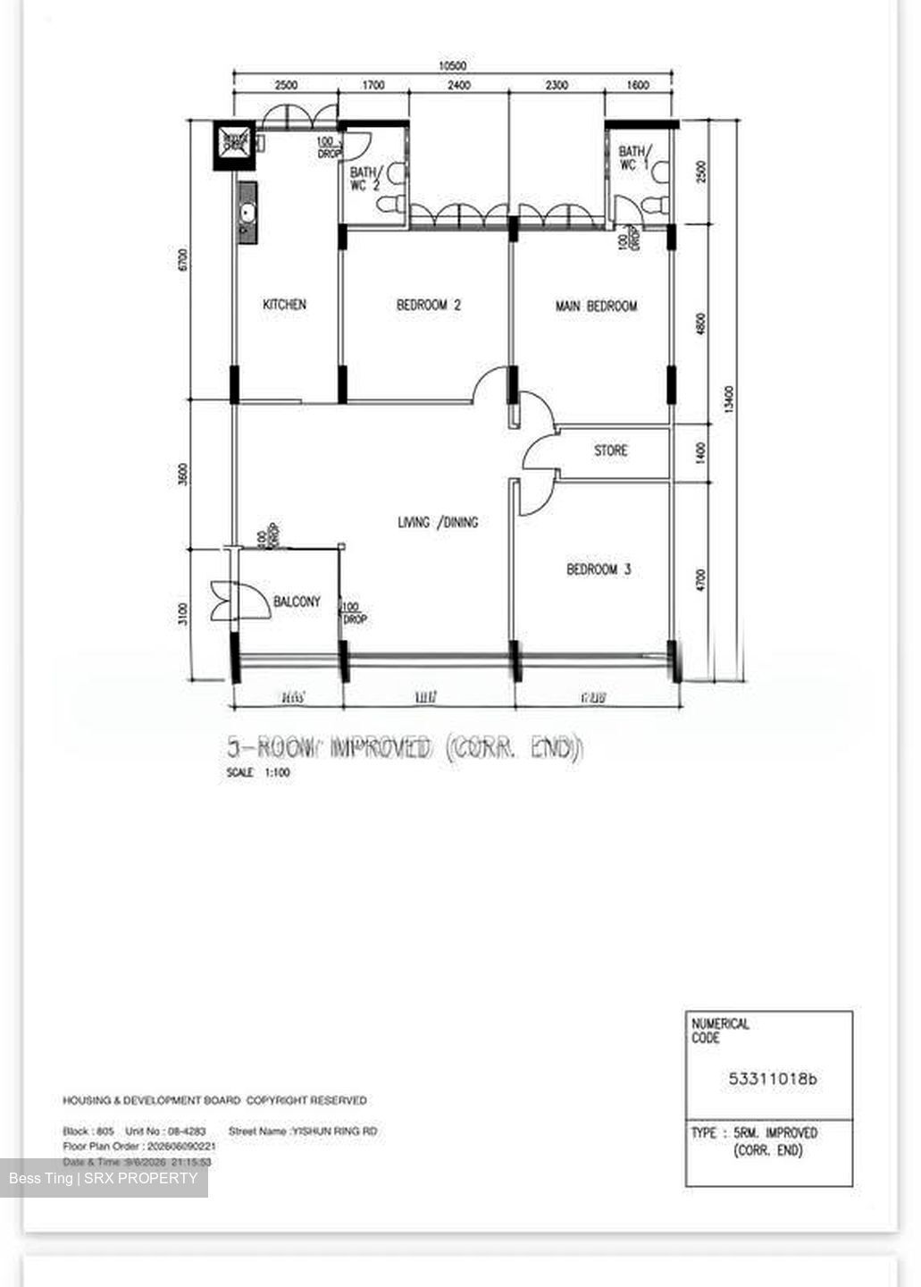 Blk 805 Khatib Gardens (Yishun), HDB 5 Rooms #575836421